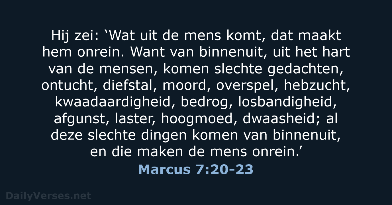 Marcus 7:20-23 - NBV21