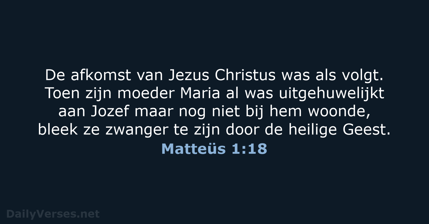 Matteüs 1:18 - NBV21
