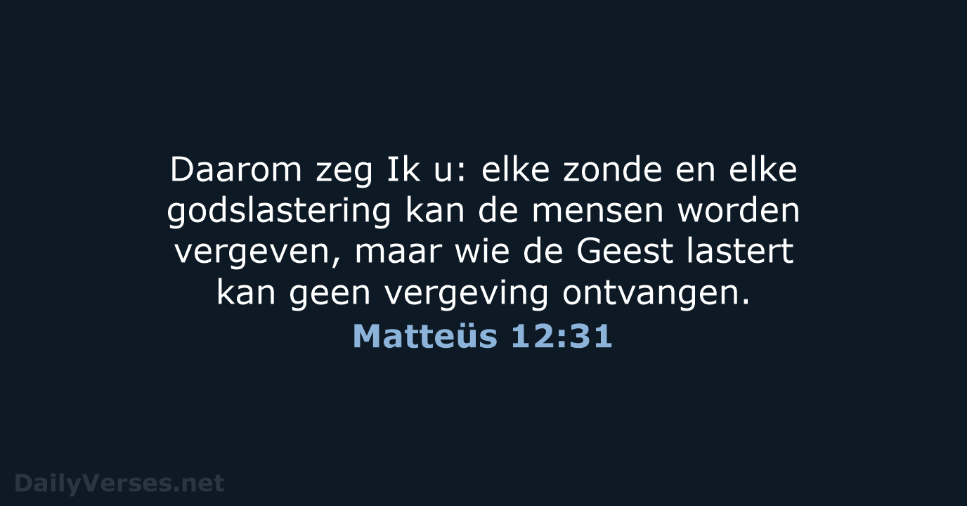 Matteüs 12:31 - NBV21