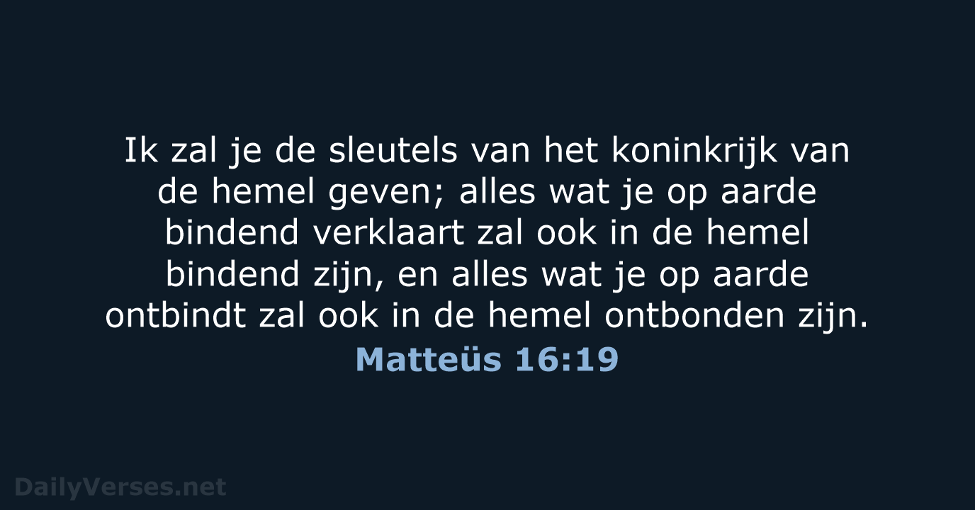 Matteüs 16:19 - NBV21