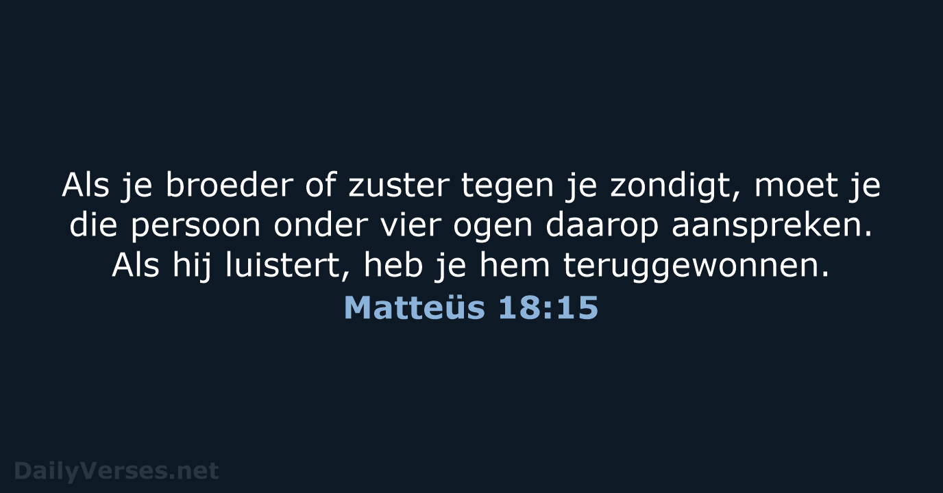 Matteüs 18:15 - NBV21