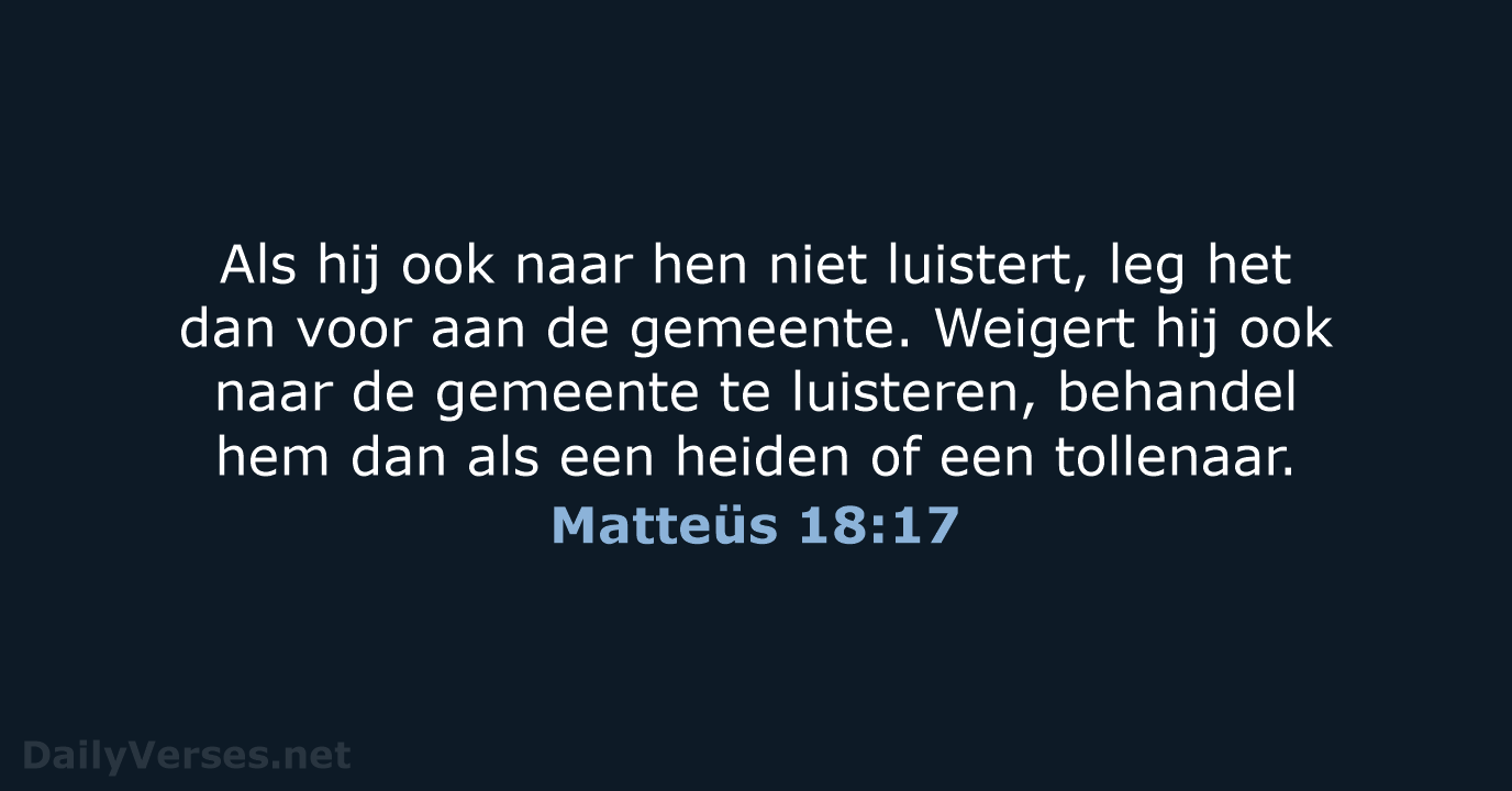 Matteüs 18:17 - NBV21