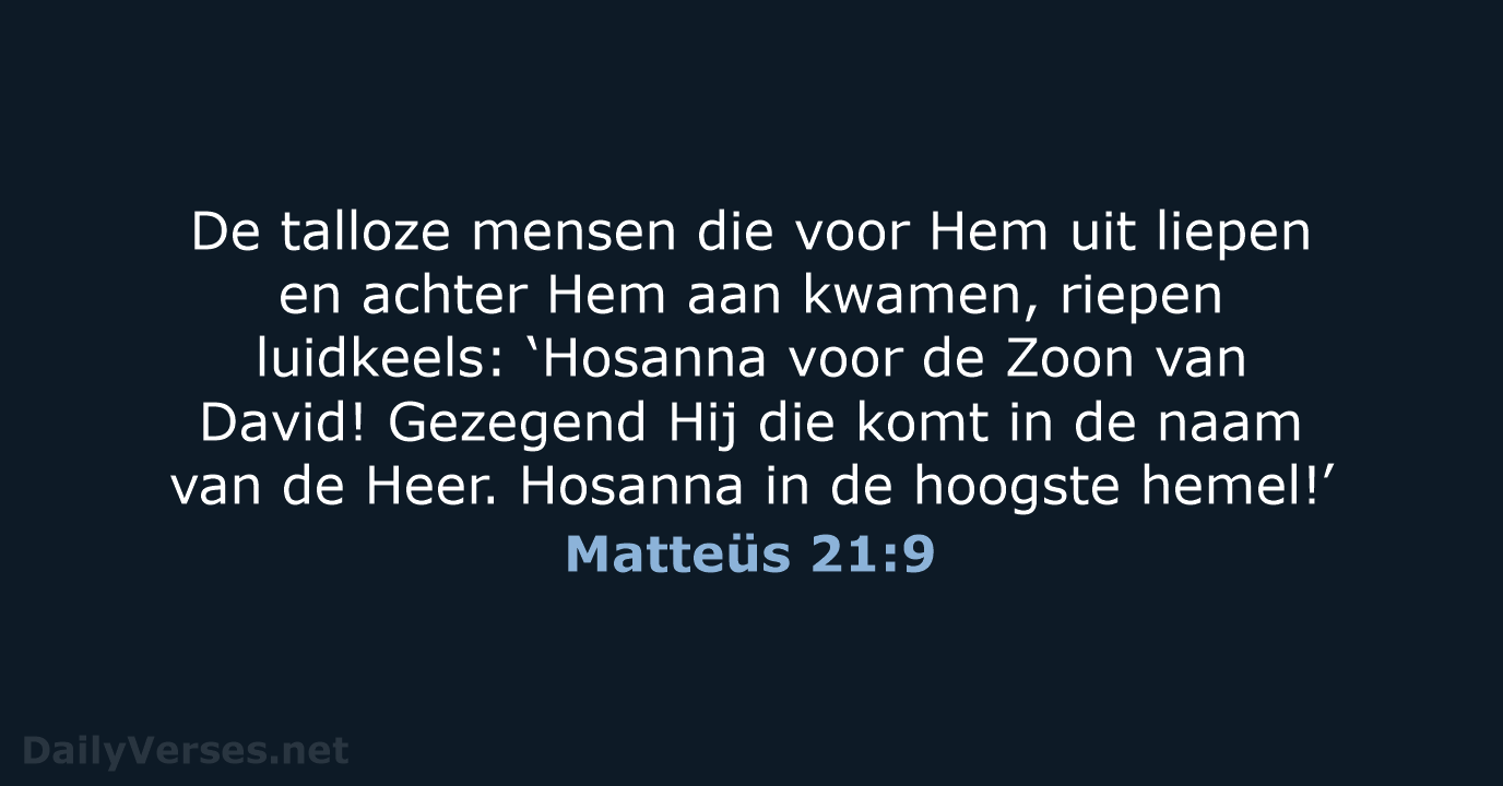 Matteüs 21:9 - NBV21