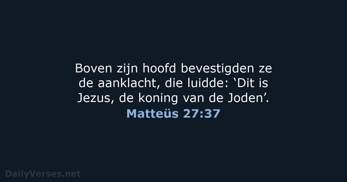 Matteüs 27:37 - NBV21
