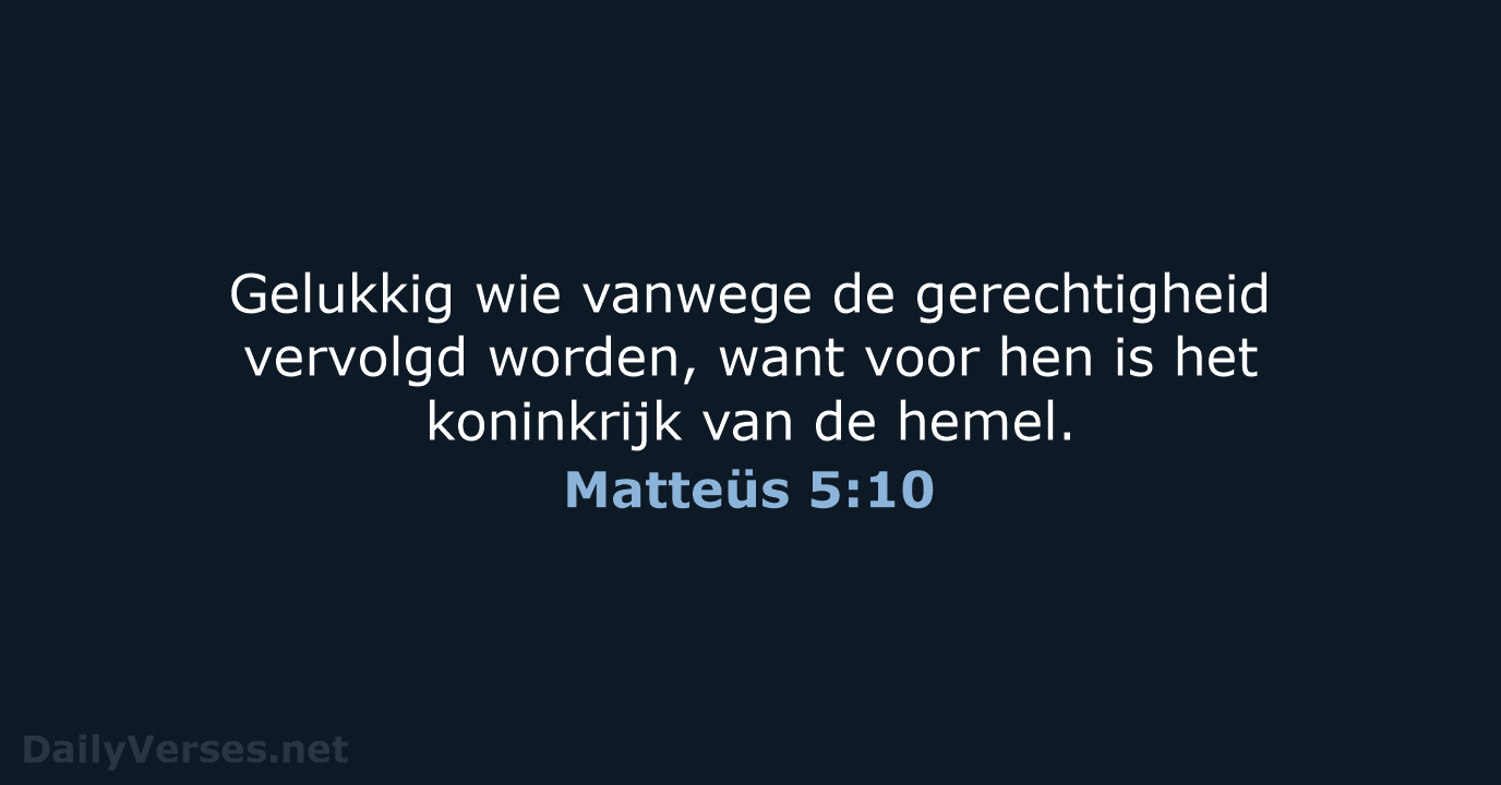 Matteüs 5:10 - NBV21