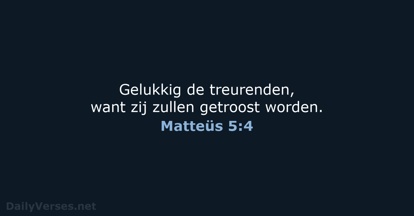 Matteüs 5:4 - NBV21