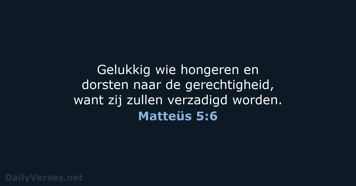 Matteüs 5:6 - NBV21