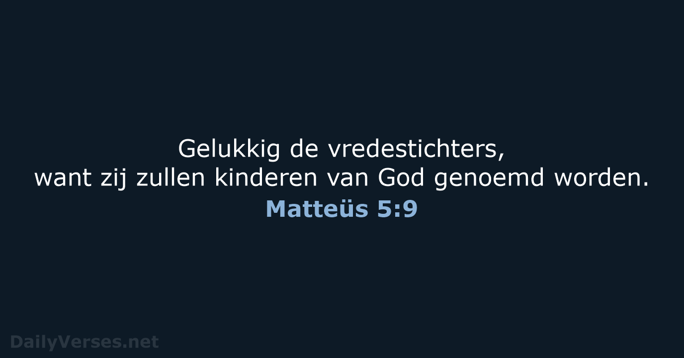 Matteüs 5:9 - NBV21