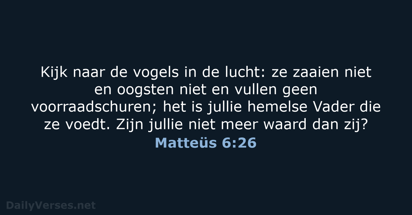 Matteüs 6:26 - NBV21