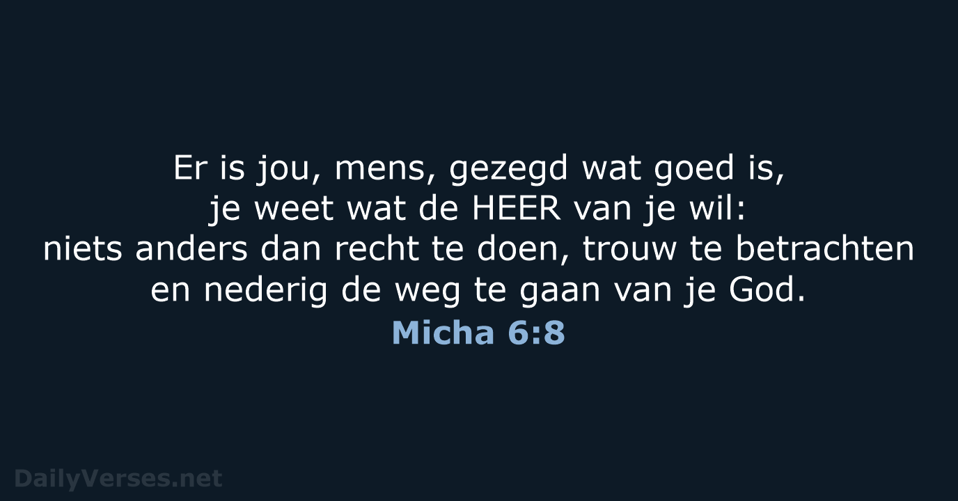 Micha 6:8 - NBV21