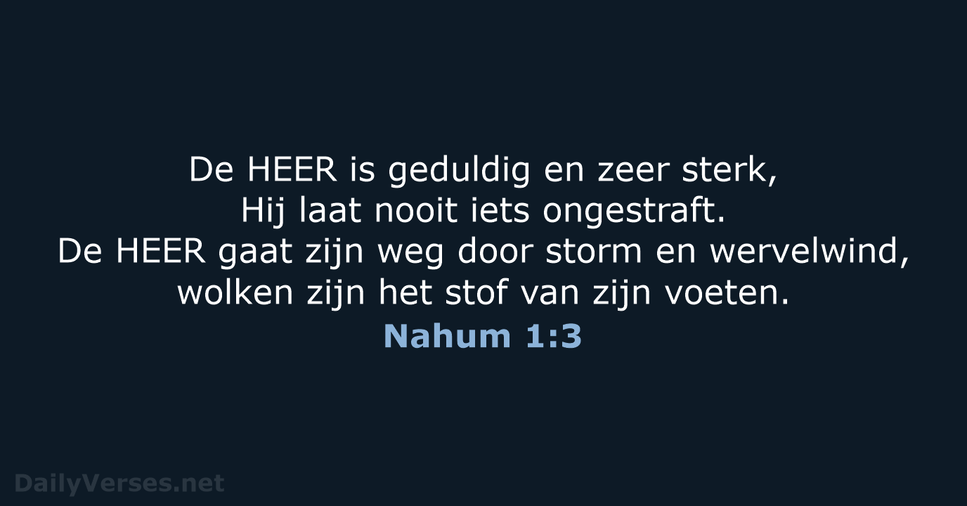 Nahum 1:3 - NBV21