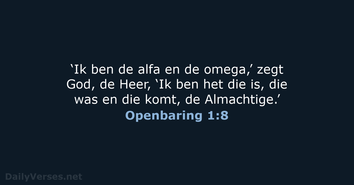 Openbaring 1:8 - NBV21