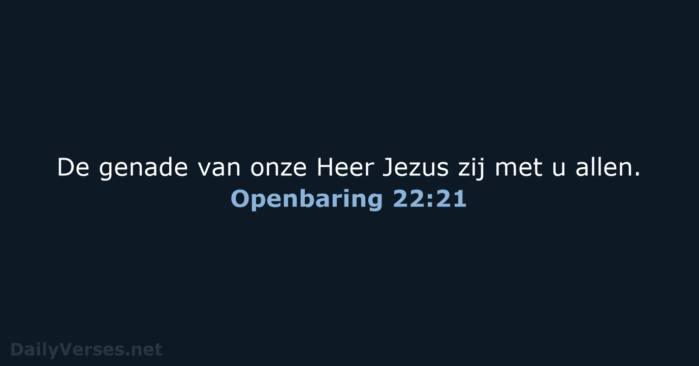 Openbaring 22:21 - NBV21