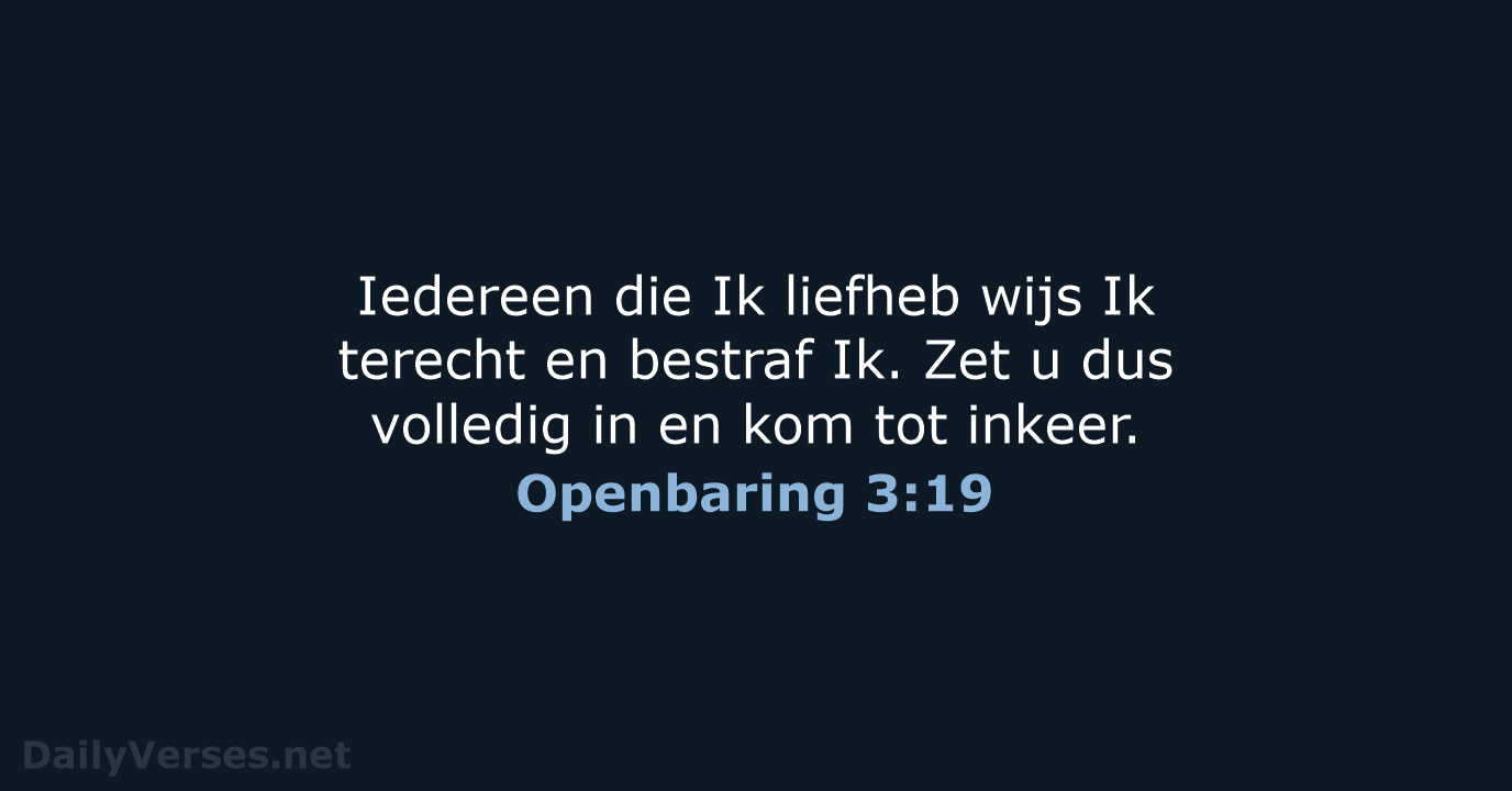 Openbaring 3:19 - NBV21