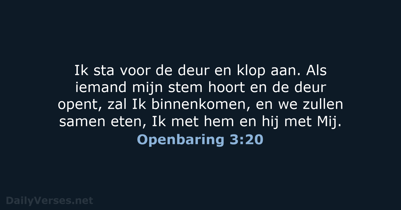 Openbaring 3:20 - NBV21