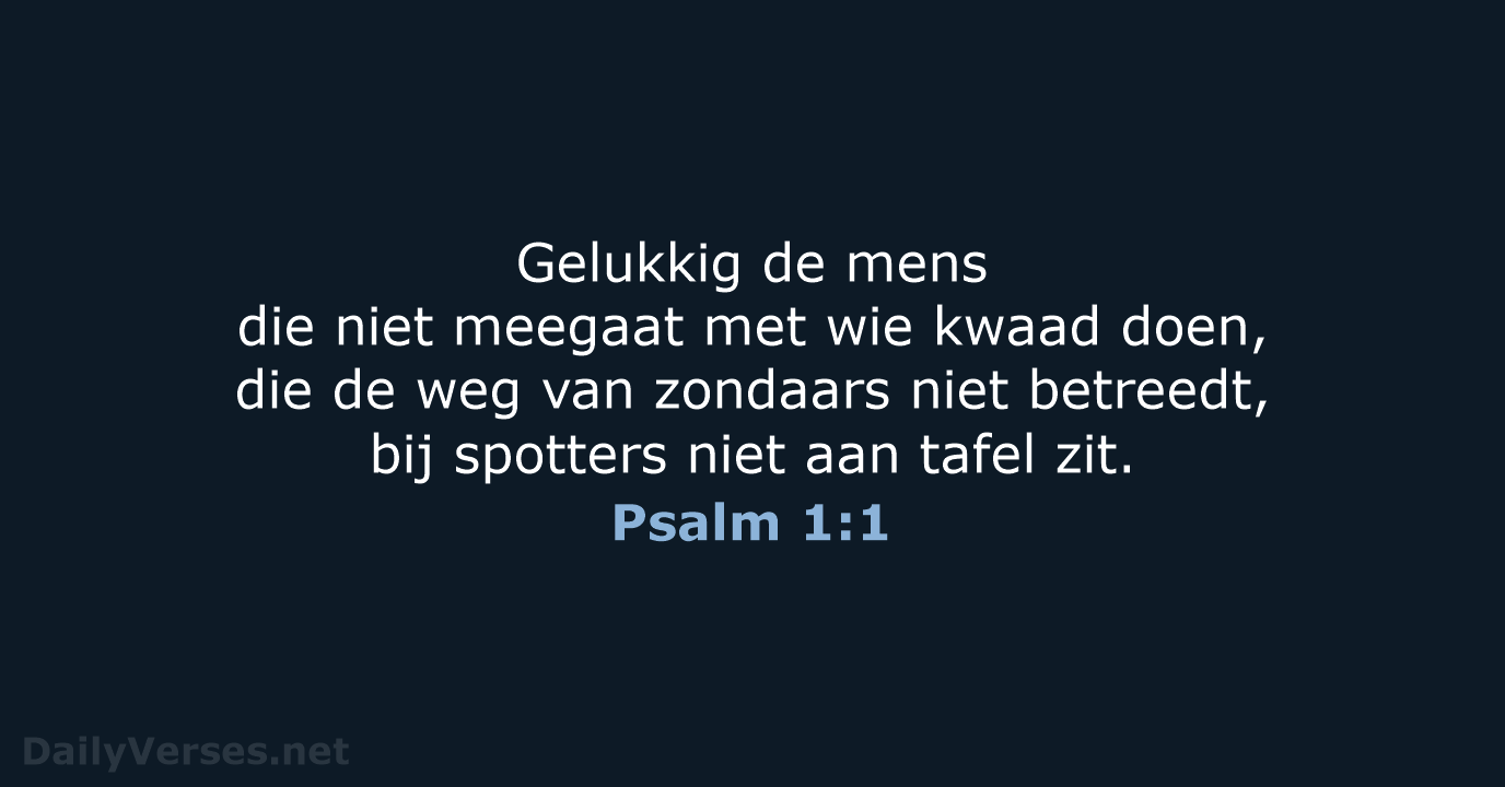Psalm 1:1 - NBV21
