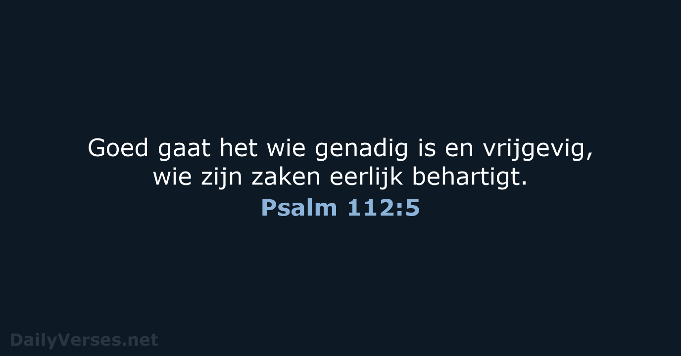 Psalm 112:5 - NBV21
