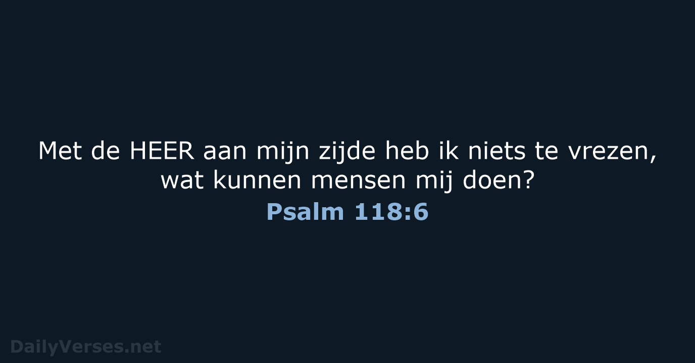 Psalm 118:6 - NBV21
