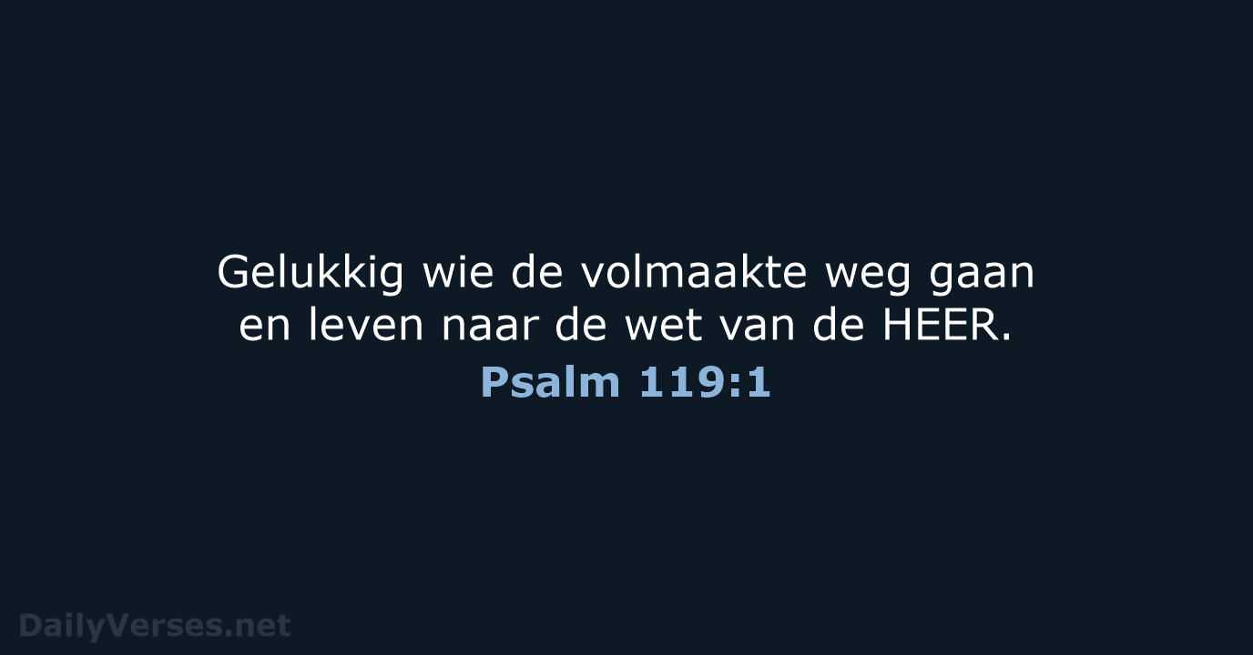Psalm 119:1 - NBV21