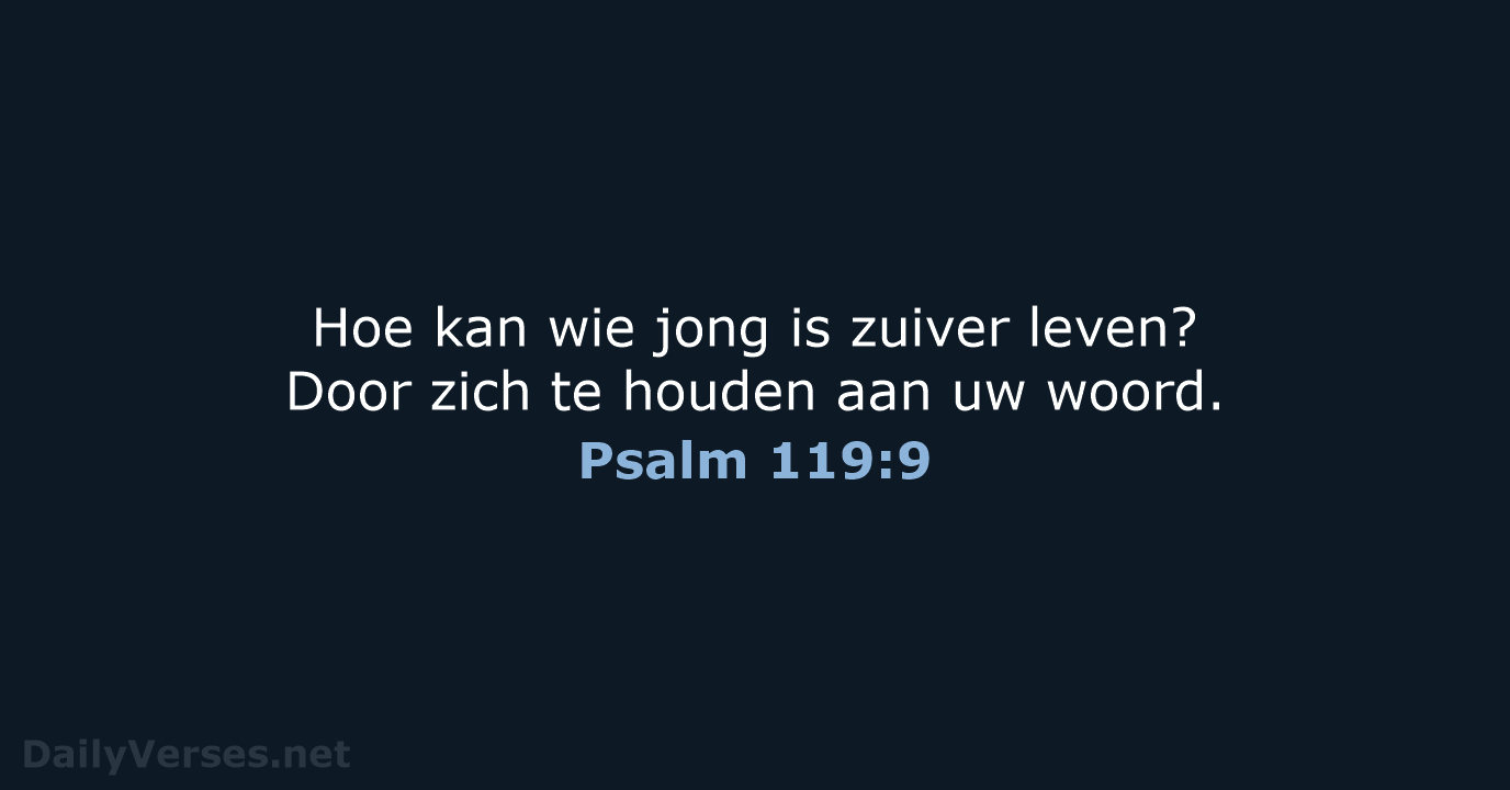 Psalm 119:9 - NBV21