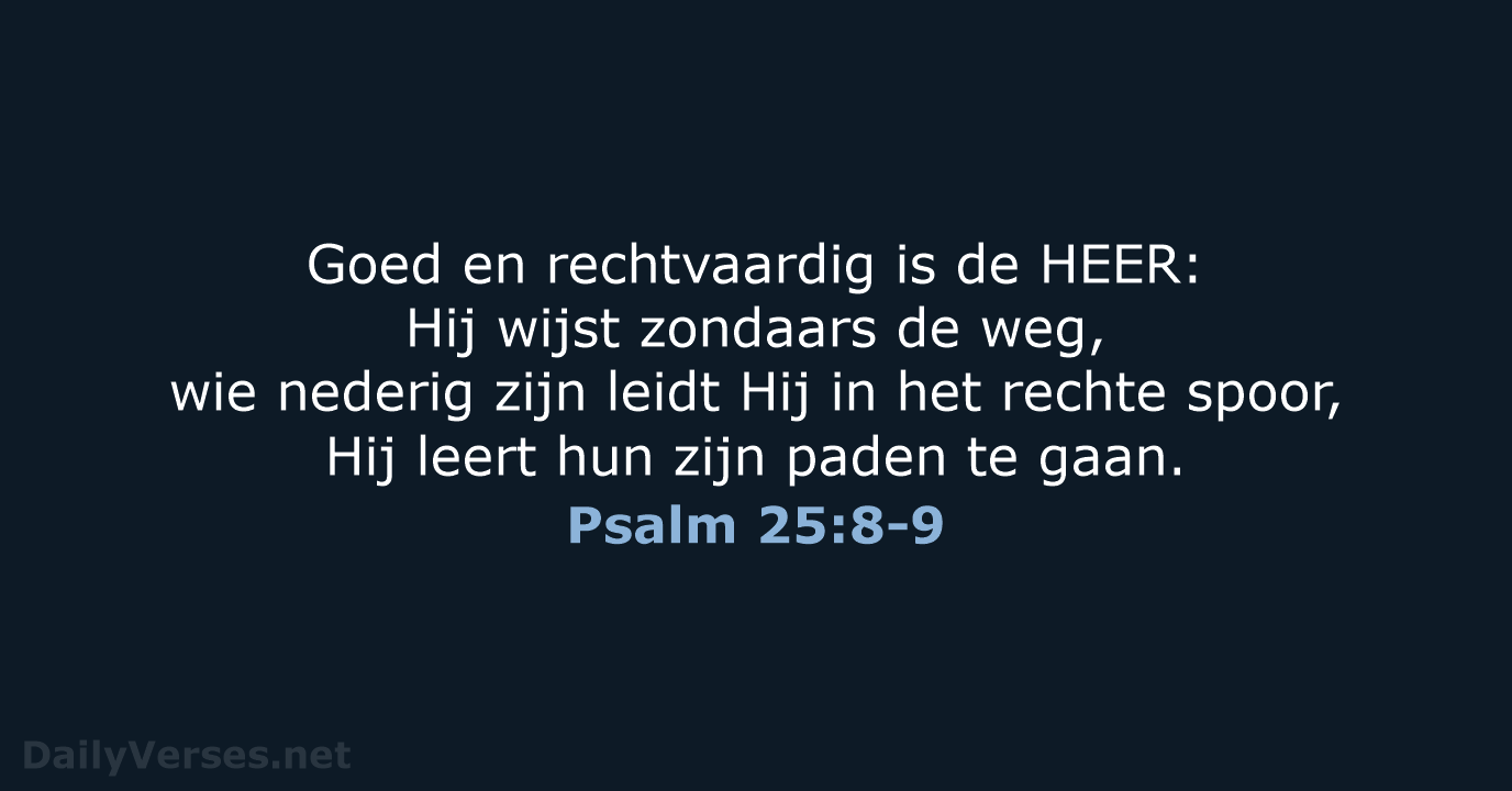 Psalm 25:8-9 - NBV21