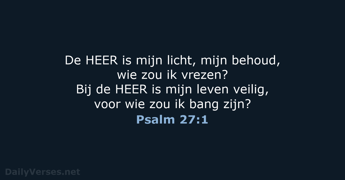 Psalm 27:1 - NBV21