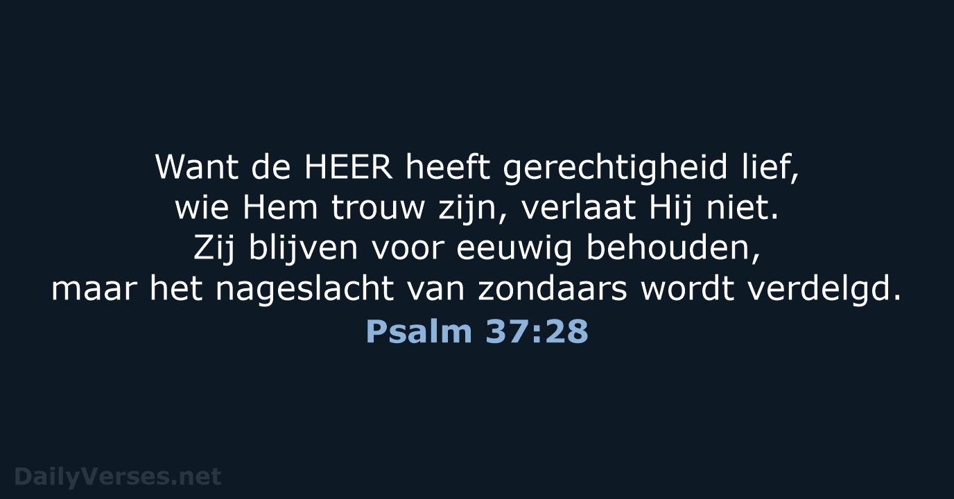Psalm 37:28 - NBV21