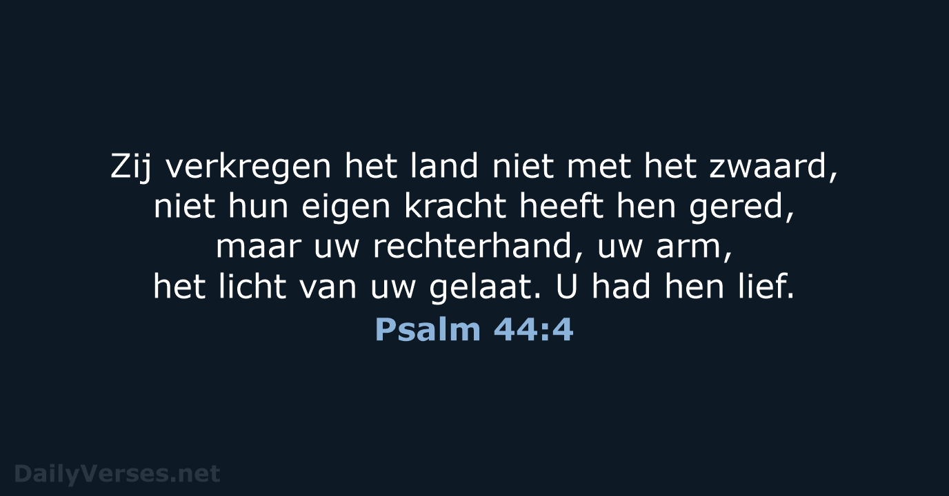 Psalm 44:4 - NBV21