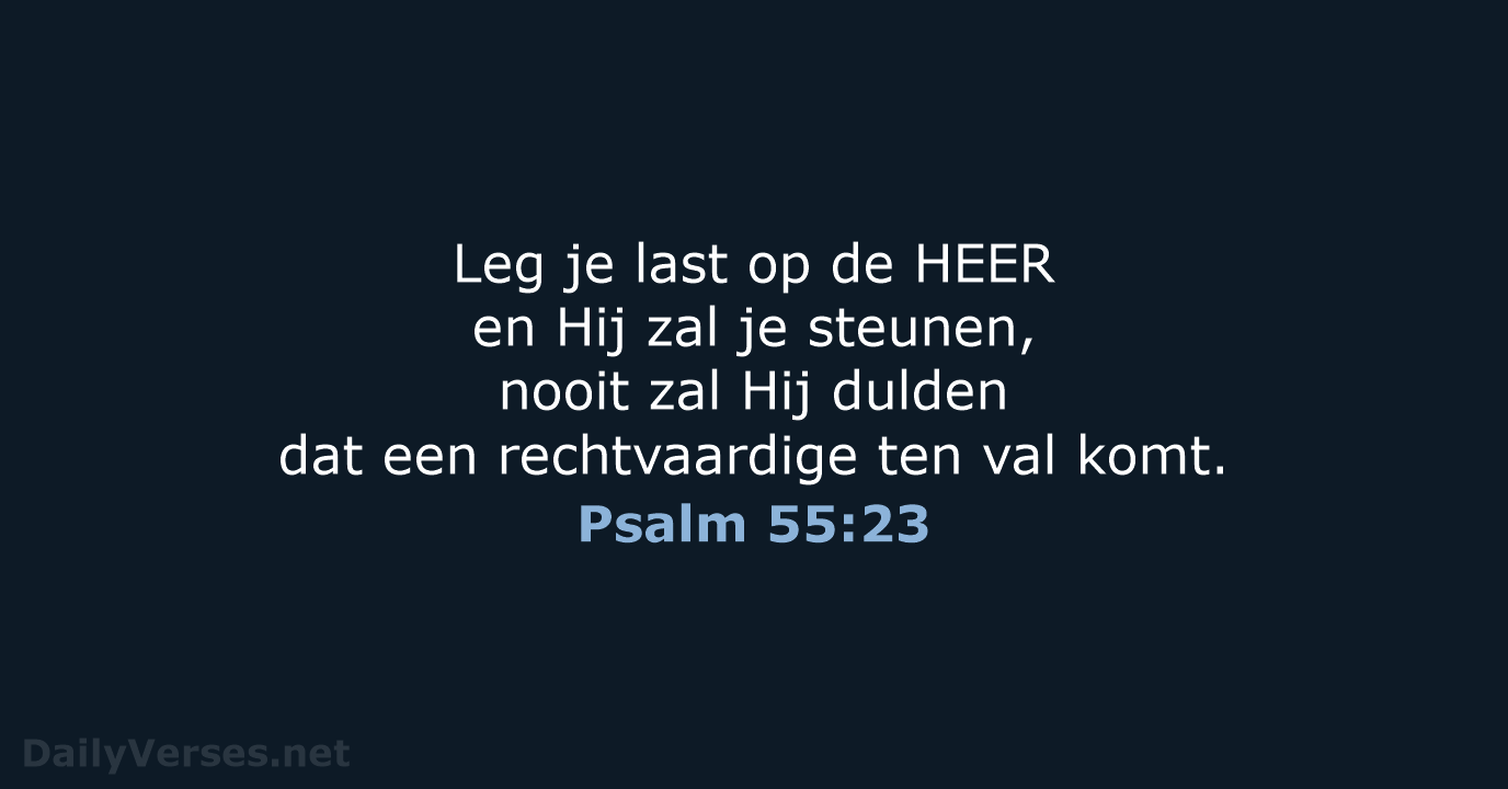 Psalm 55:23 - NBV21