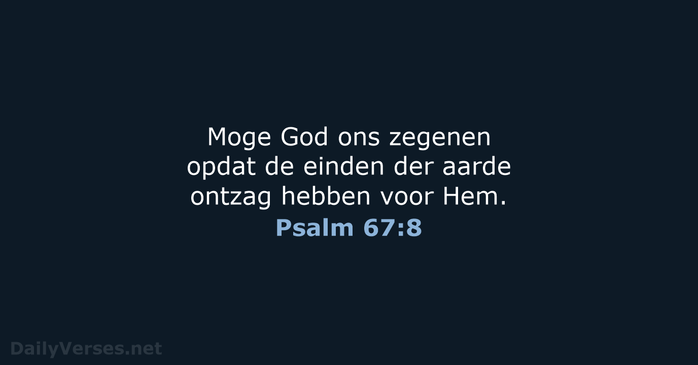 Psalm 67:8 - NBV21