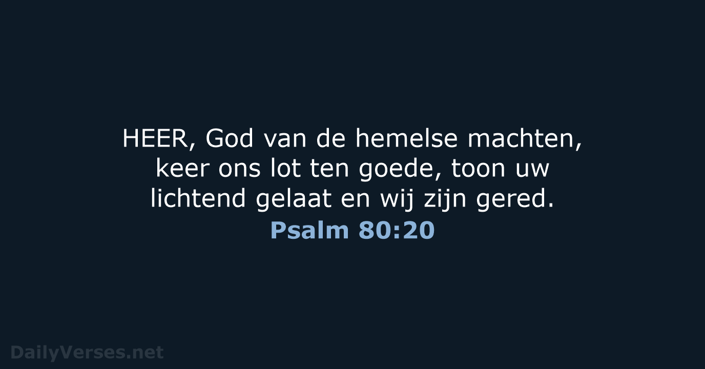 Psalm 80:20 - NBV21