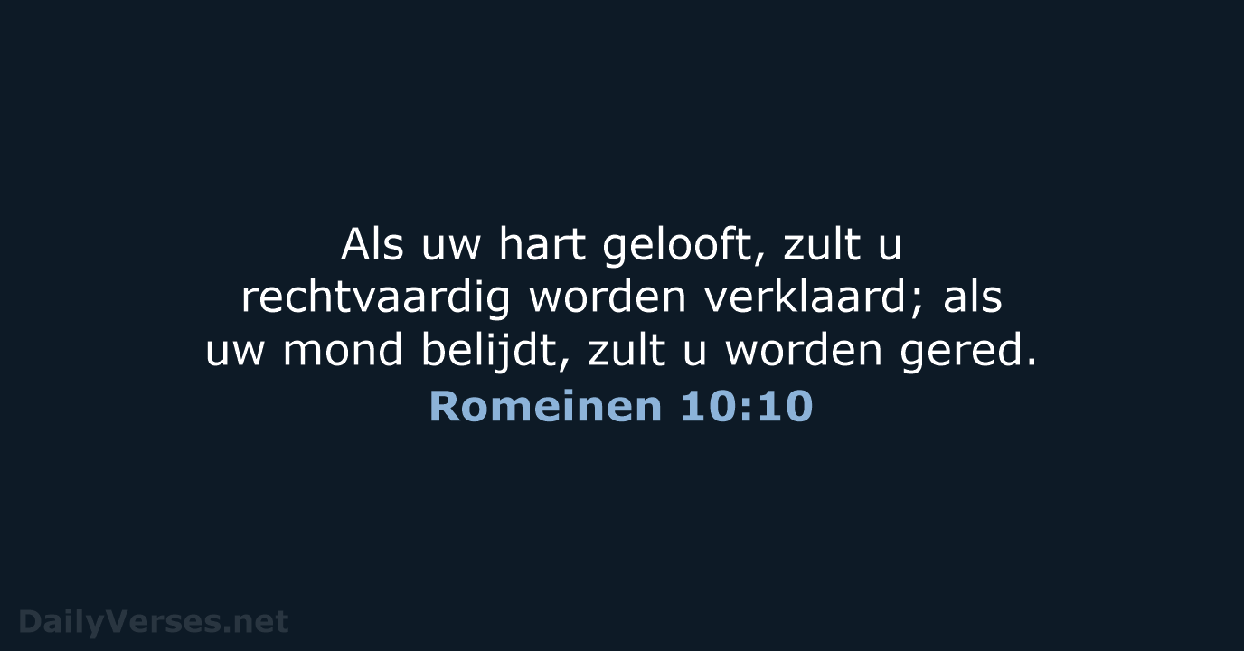 Romeinen 10:10 - NBV21