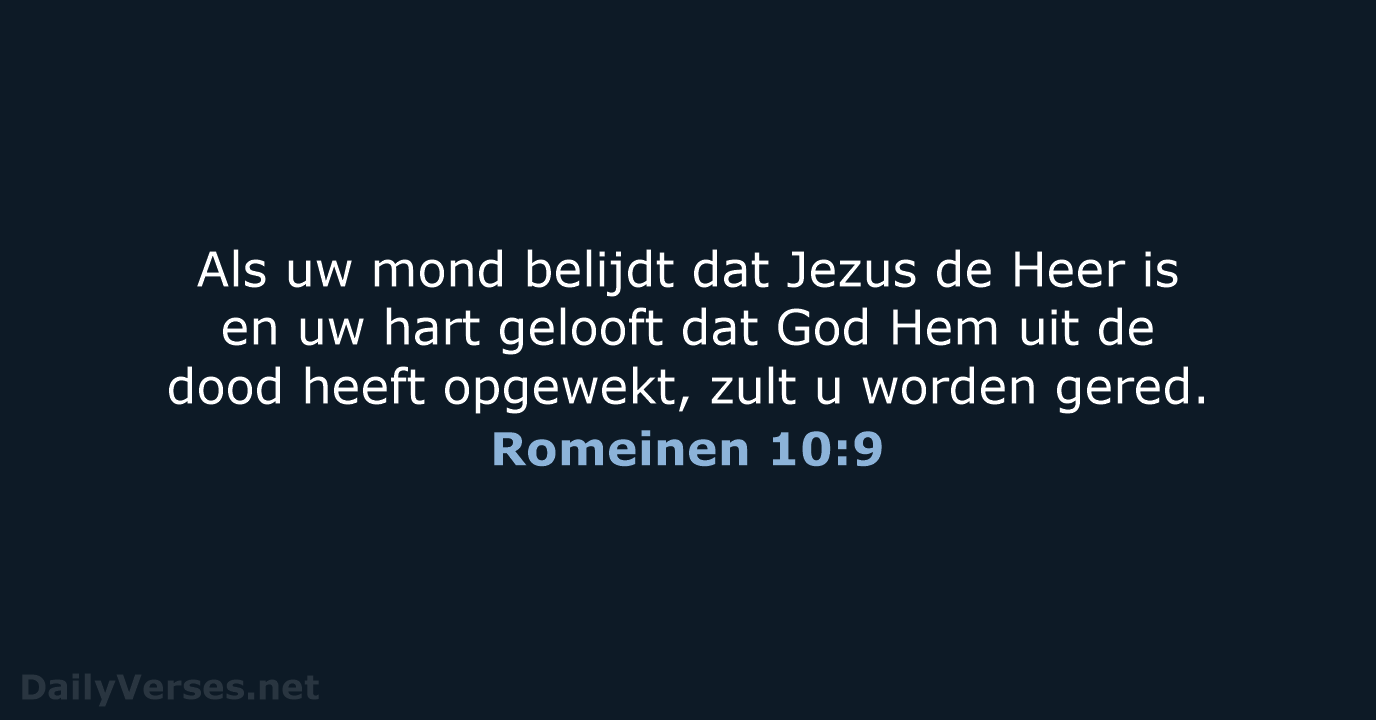 Romeinen 10:9 - NBV21