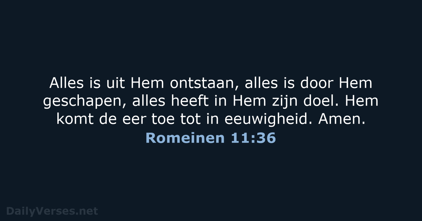 Romeinen 11:36 - NBV21