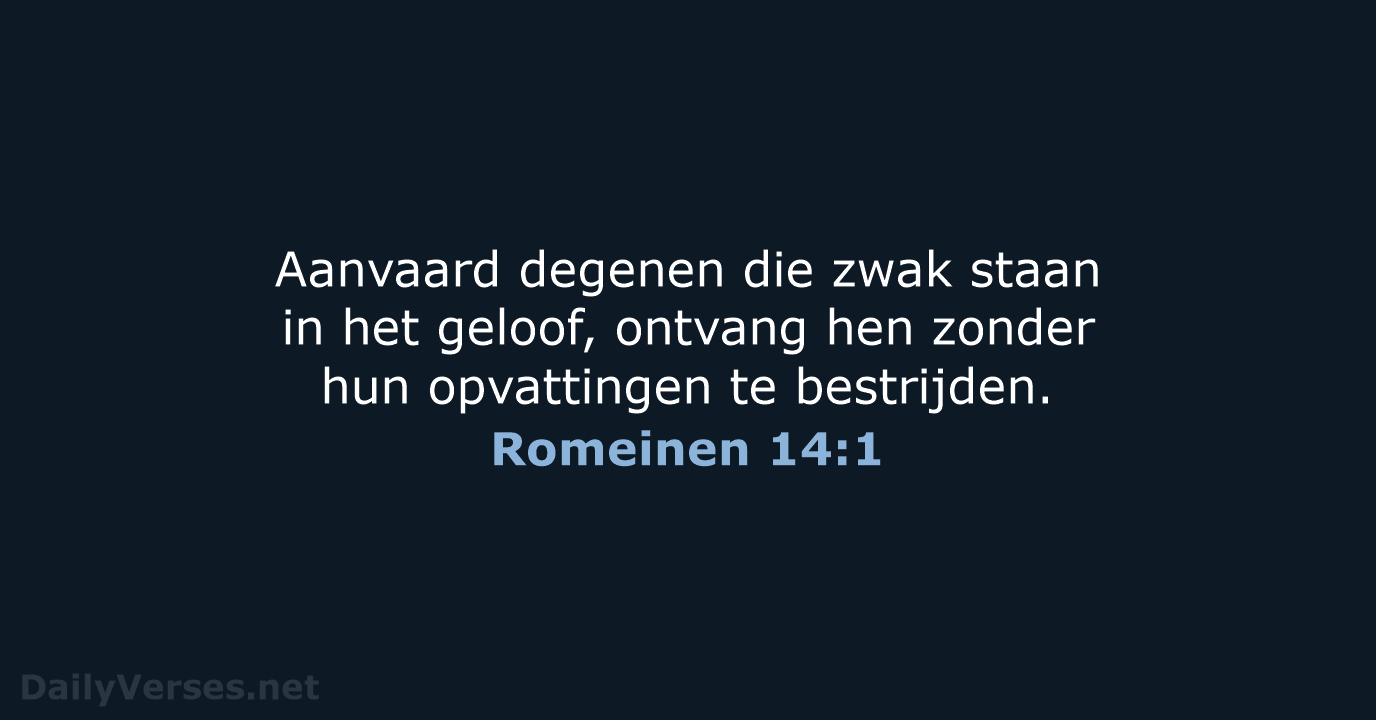 Romeinen 14:1 - NBV21