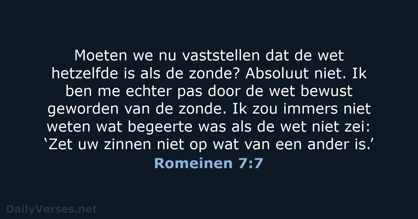 Romeinen 7:7 - NBV21