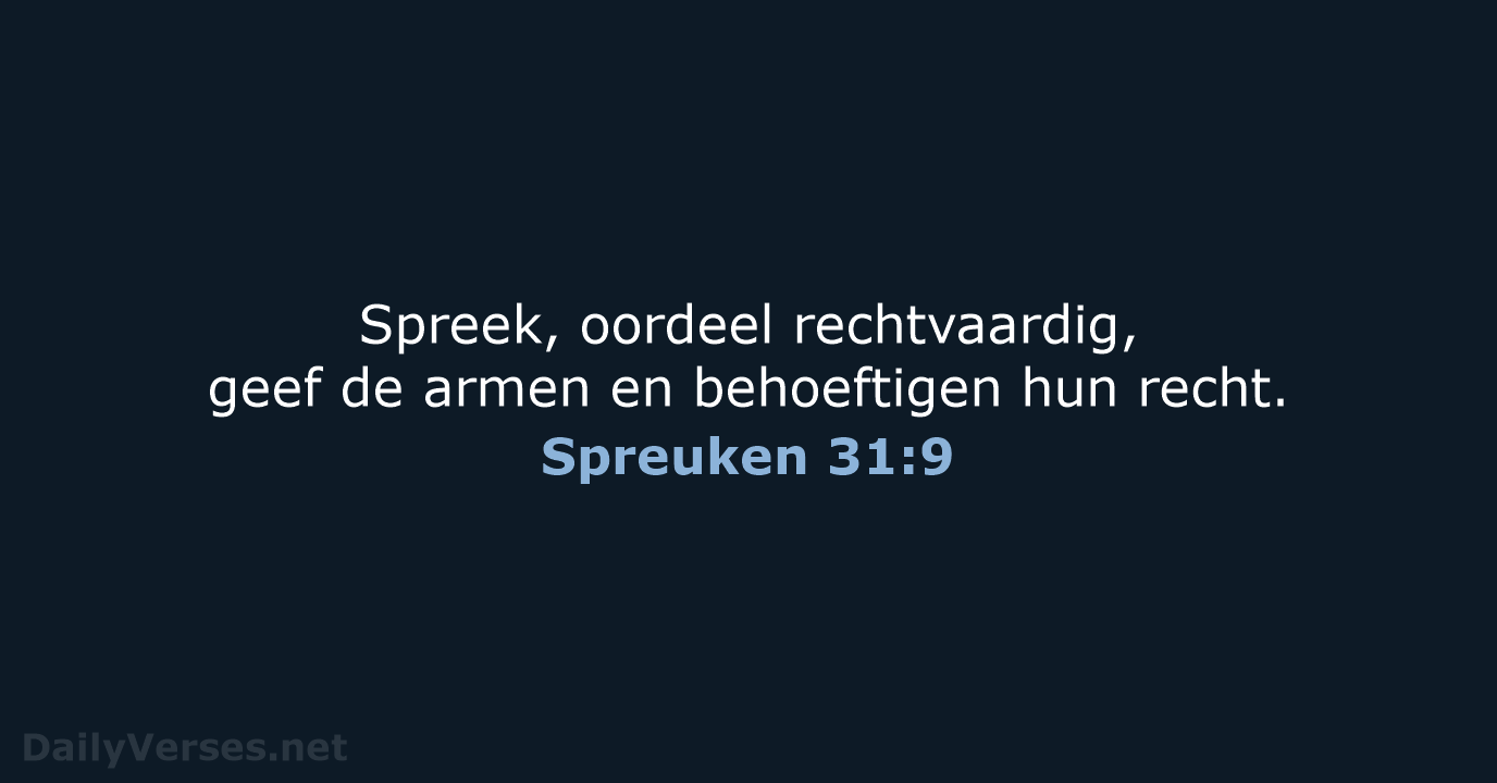 Spreuken 31:9 - NBV21