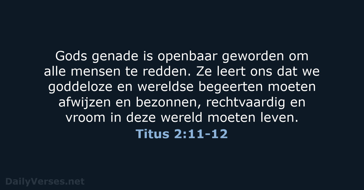 Titus 2:11-12 - NBV21