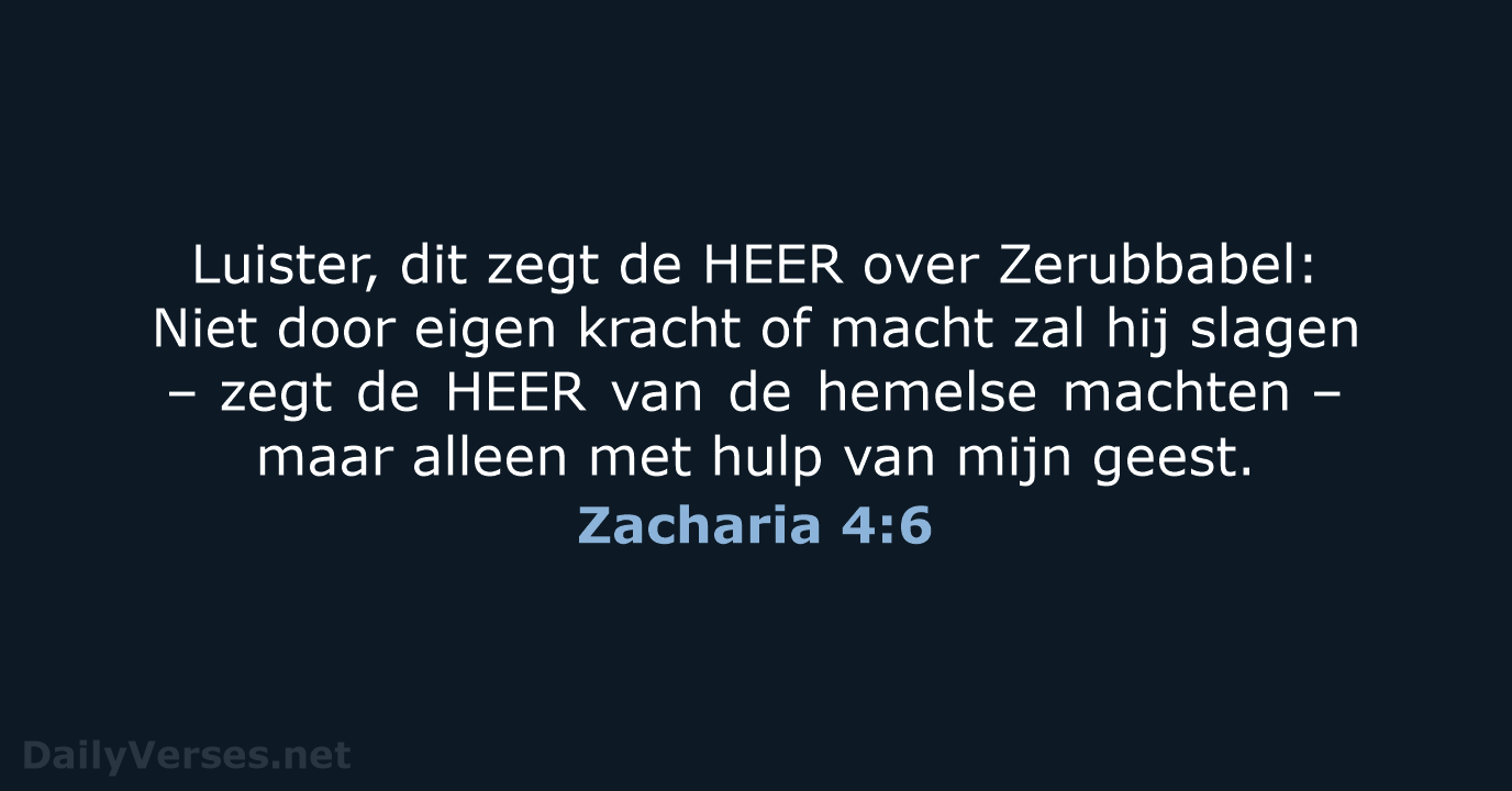 Zacharia 4:6 - NBV21