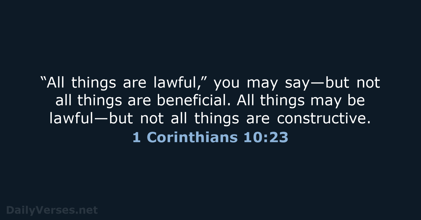 1 Corinthians 10:23 - NCB