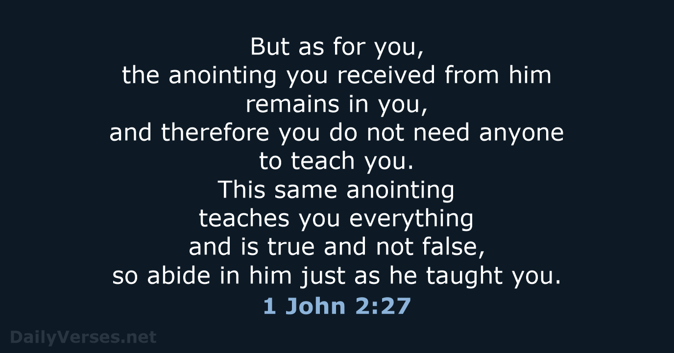 1 John 2:27 - NCB