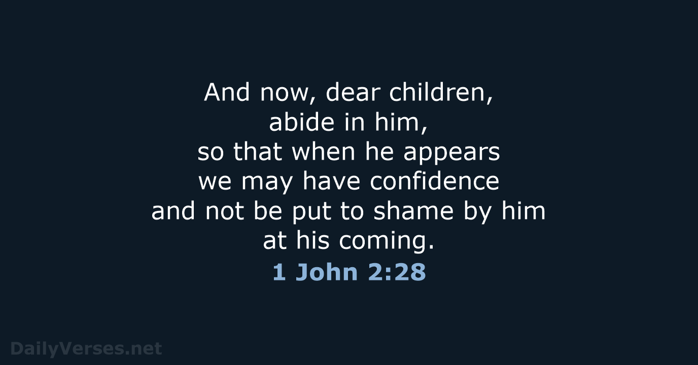 1 John 2:28 - NCB