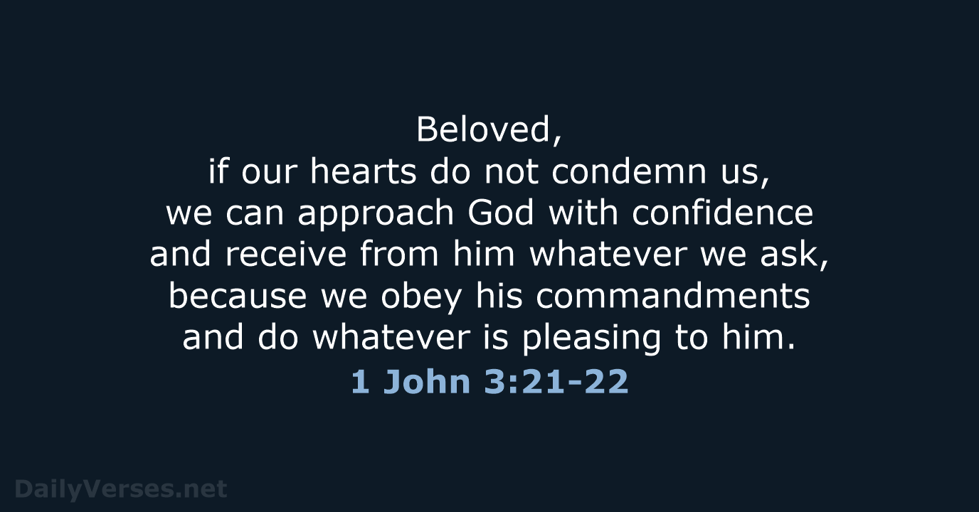 1 John 3:21-22 - NCB