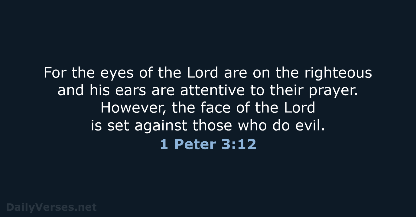 1 Peter 3:12 - NCB