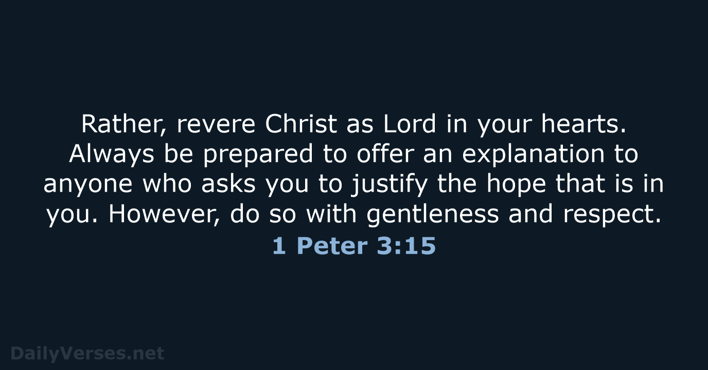 1 Peter 3:15 - NCB