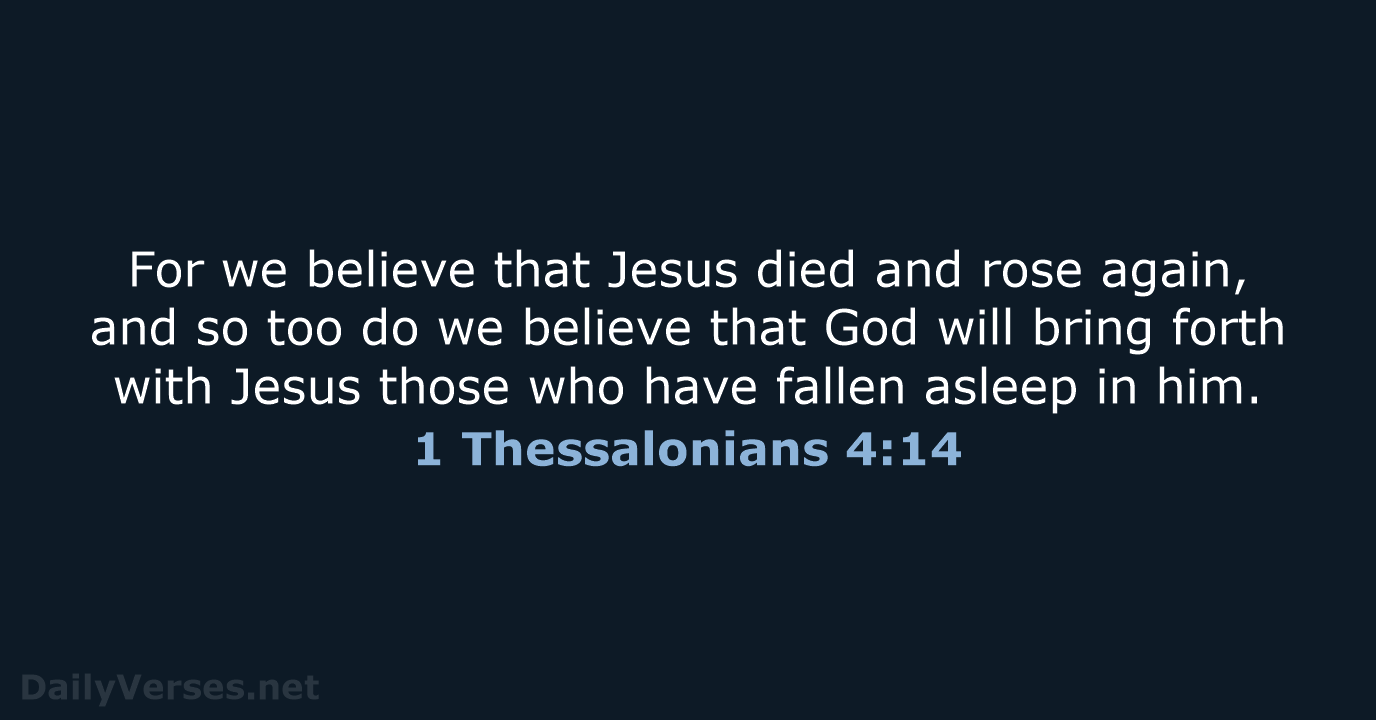 1 Thessalonians 4:14 - NCB