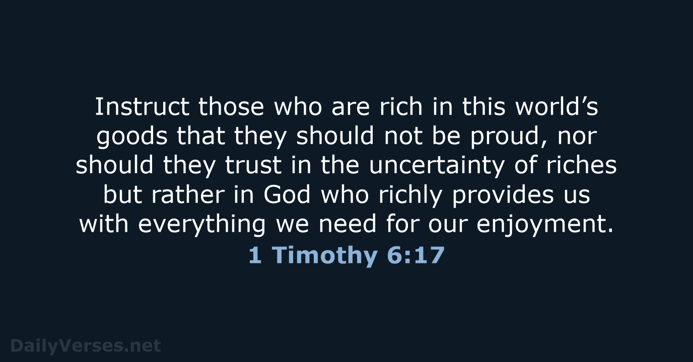 1 Timothy 6:17 - NCB