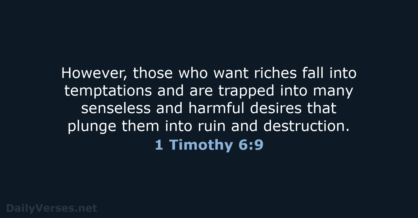 1 Timothy 6:9 - NCB