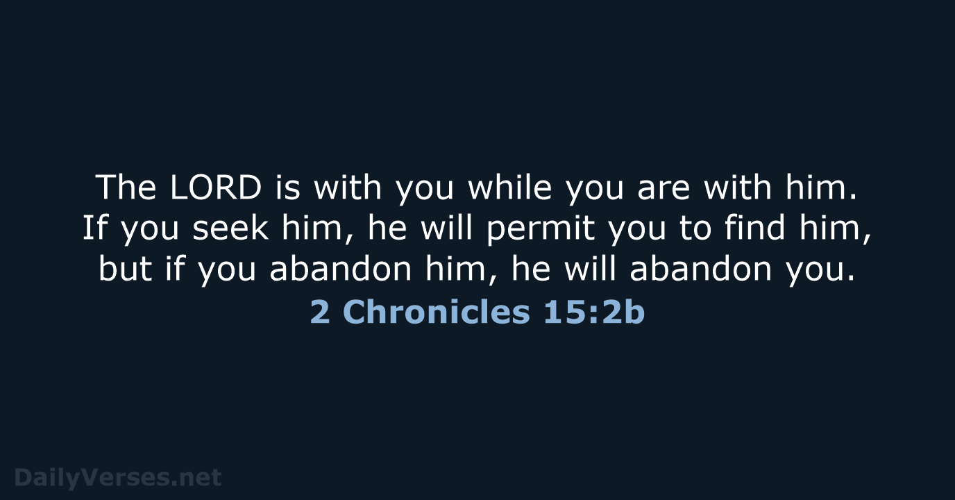 2 Chronicles 15:2b - NCB