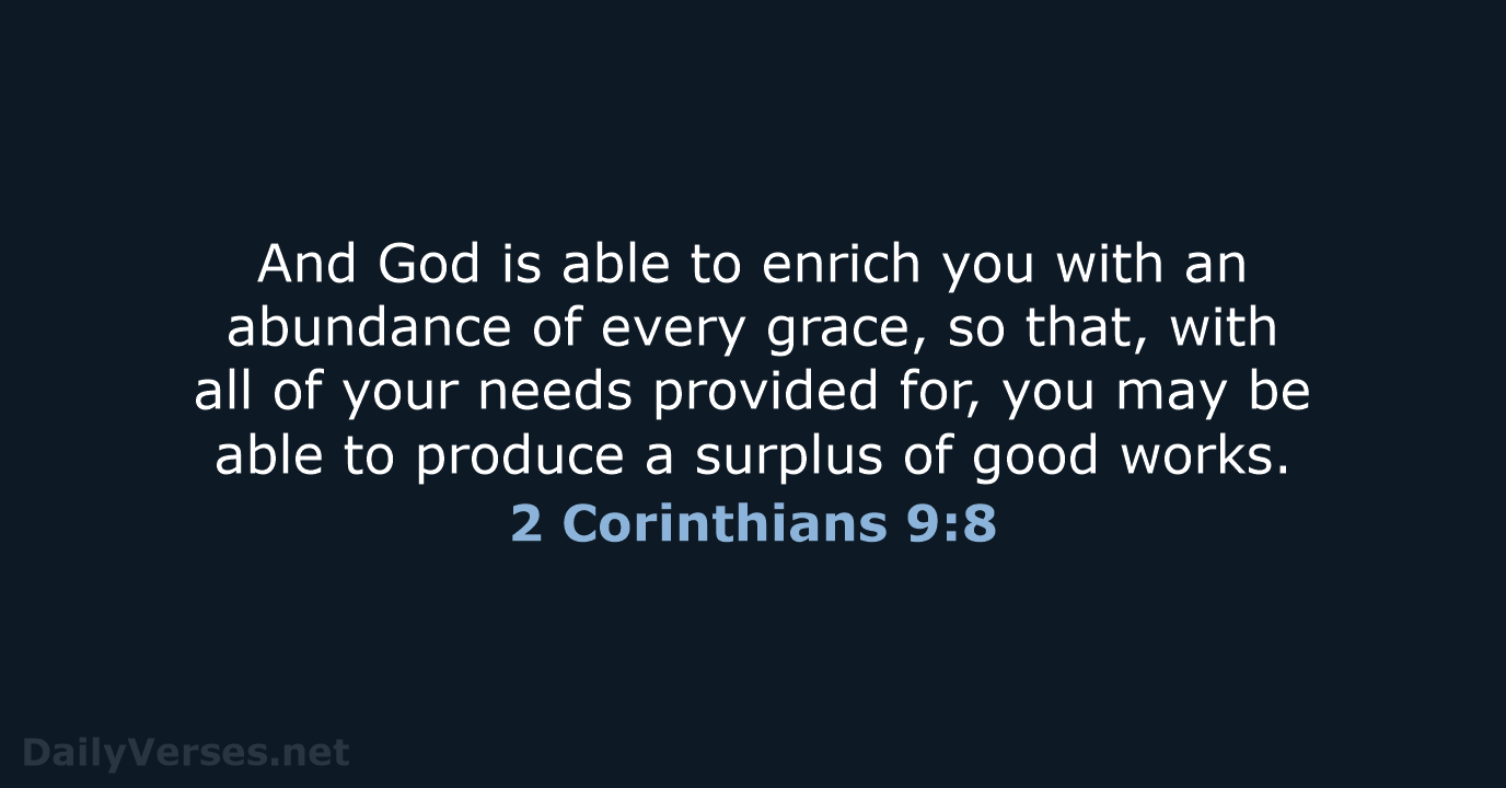 2 Corinthians 9:8 - NCB